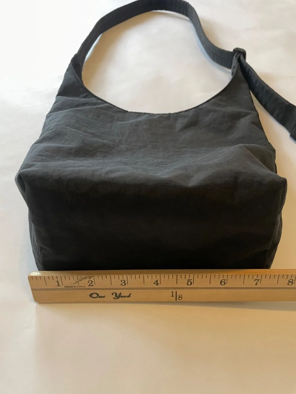 Baggu Small Nylon Sling Bag in Black, Adjustable Shoulder Purse